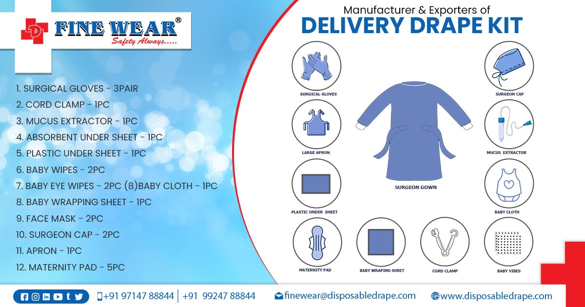 Exporter of Delivery Drape Kits in Itahari