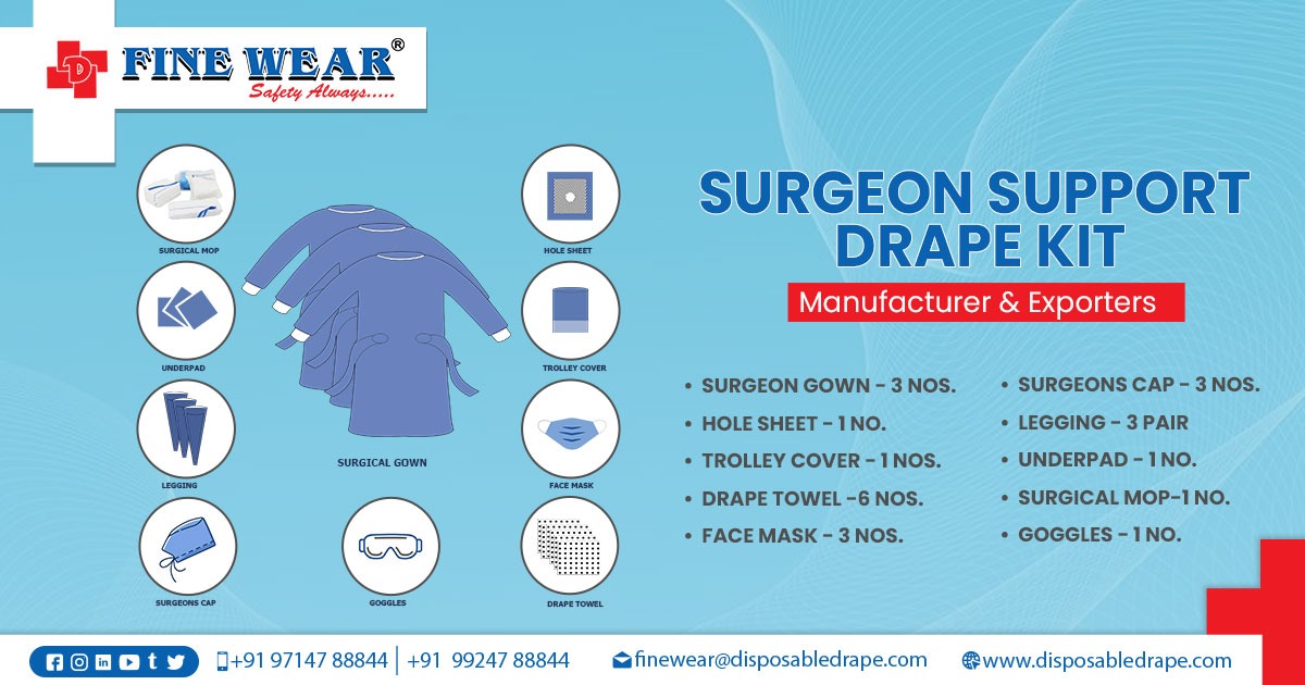 Surgeon Support Drape Kit in Rohtak