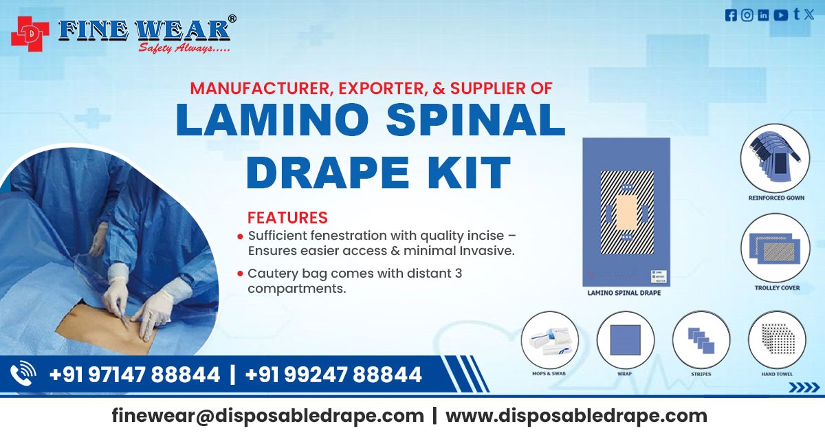 Supplier of Lamino Spinal Drape Kit in Lucknow