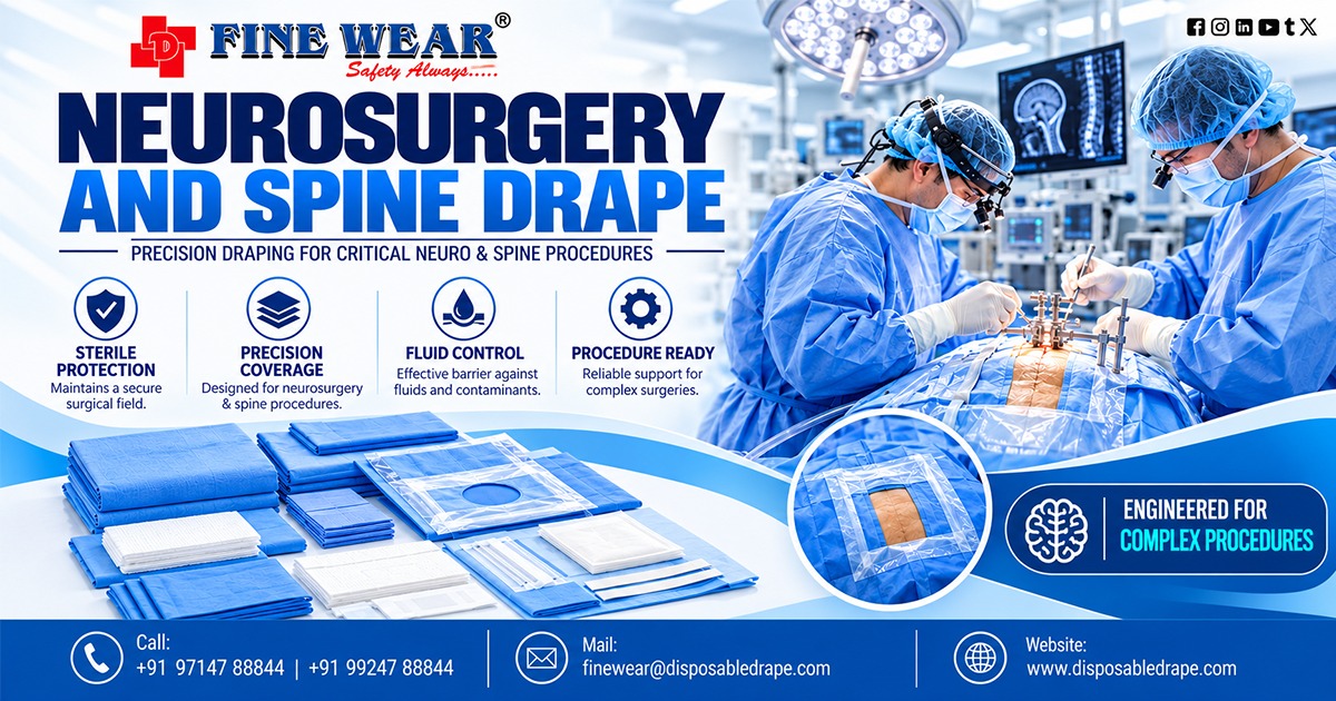 Manufacturer of Neurosurgery and Spine Drape